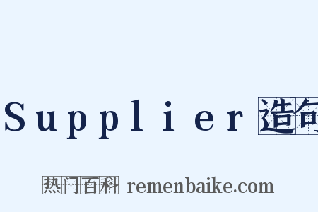 Supplier造句是什么意思的图片